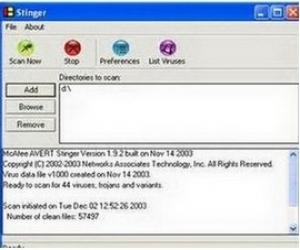 McAfee AVERT Stinger下载 12.1.0.1258 英文免费版|McAfee病毒专杀工具