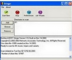 McAfee AVERT Stinger下载 12.1.0.1260 英文免费版|McAfee病毒专杀工具
