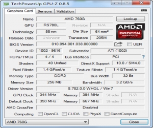 GPU-Z V0.8.5 官方版 | GPU识别工具