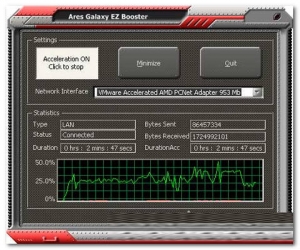 网络加速软件(Ares Galaxy EZ Booster) v3.9.0 绿色版 | 网络加速下载工具软件