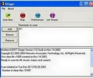 McAfee AVERT Stinger下载 12.1.0.1264 英文免费版|McAfee病毒专杀工具