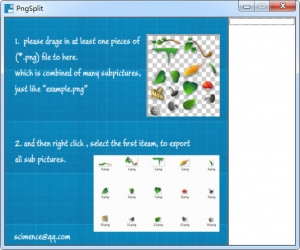 PngSplit(PNG图片分割软件) v1.01 绿色版 | png图片分割软件